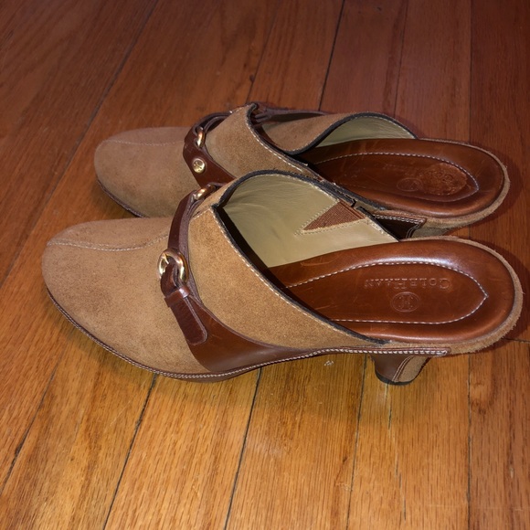 Cole Haan Womens Heels Brown Leather Closed Toed - Picture 3 of 9